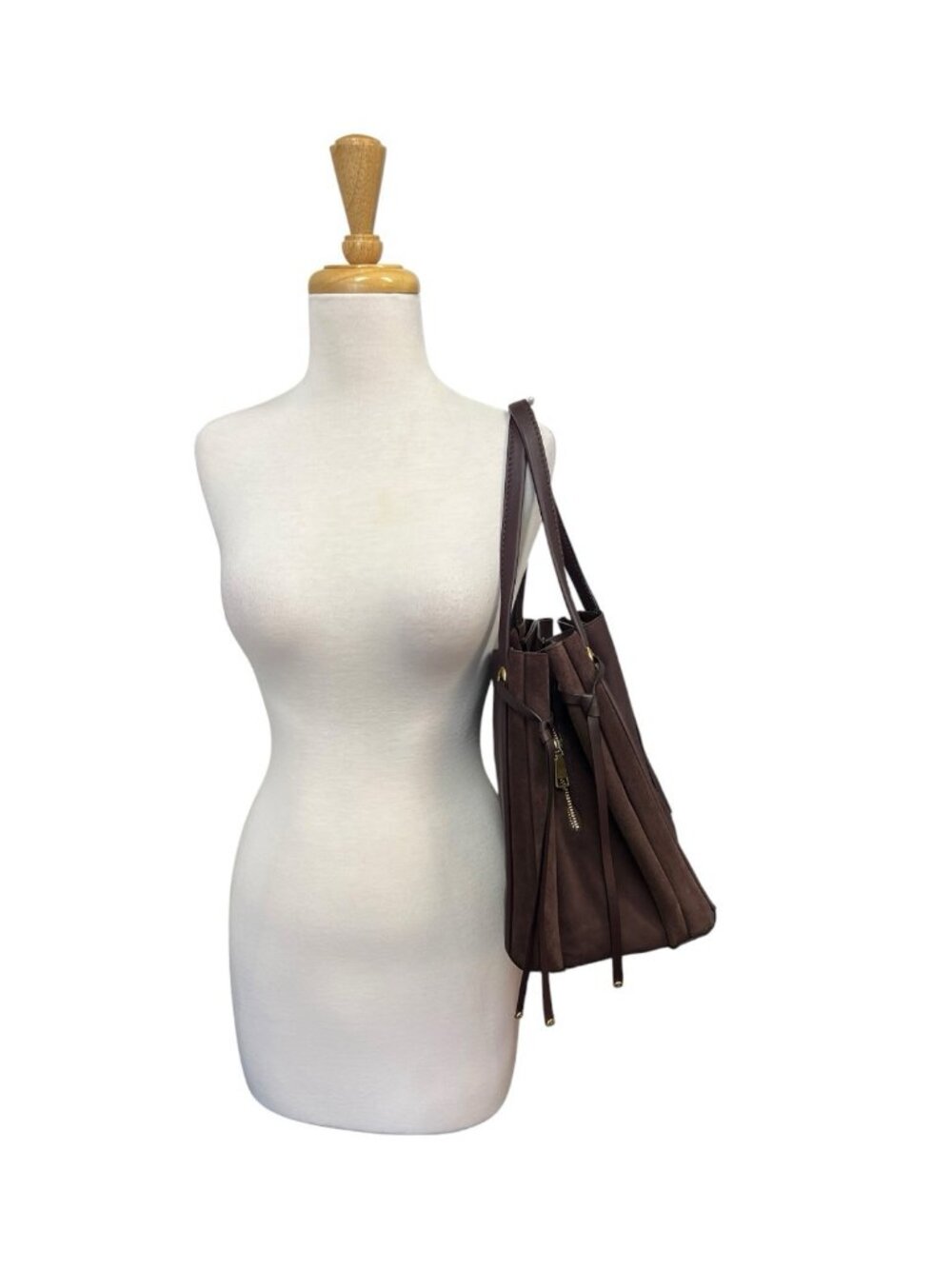 Coach 1941 Harmony Hobo Bag Suede Leather Oxblood Red 53352 Color Block - Picture 2 of 9